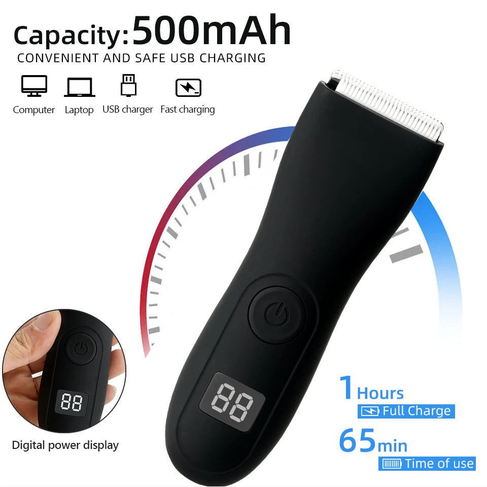 Mens Body Hair Trimmer for Men Balls Women Lady Shaver Hair Removal Bikini Trimmer Groin & Body Shaver Groomer Arm Beard Razor